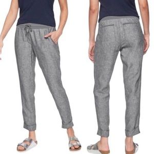 Athleta Women's Bali Linen Ankle Pants Gray Size 2